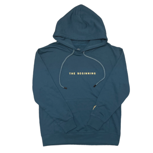 THE BEGINNING Classic Pullover Hoodie - CYAN