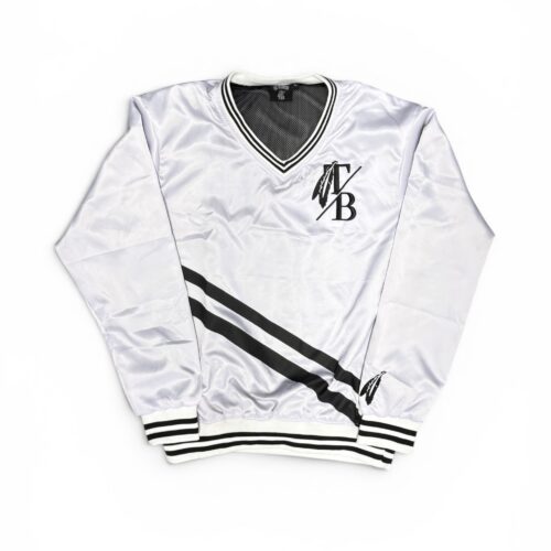 White Varsity Pullover